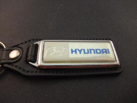 Hyundai logo langwerpig zilverkleur autosleutelhanger